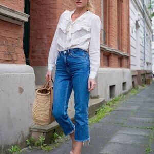 Vintage Wrangler Cut Off Capri's Denim Size 26 Frayed